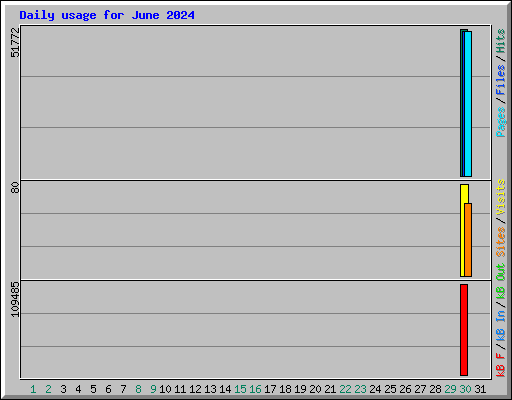 Daily usage for June 2024