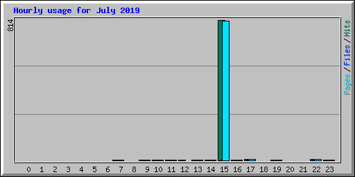Hourly usage for July 2019