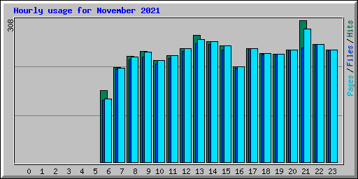 Hourly usage for November 2021