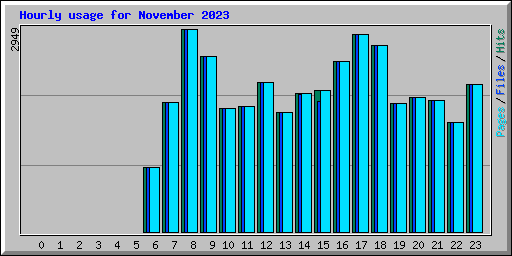 Hourly usage for November 2023