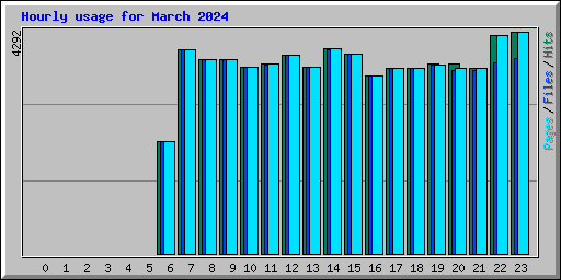Hourly usage for March 2024