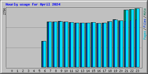 Hourly usage for April 2024