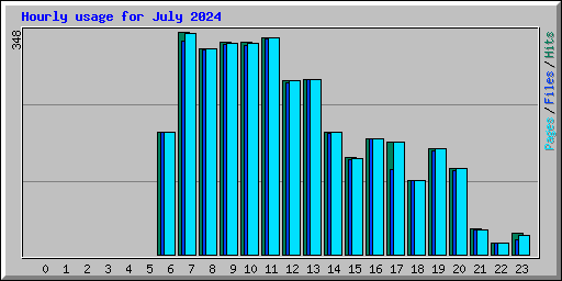 Hourly usage for July 2024