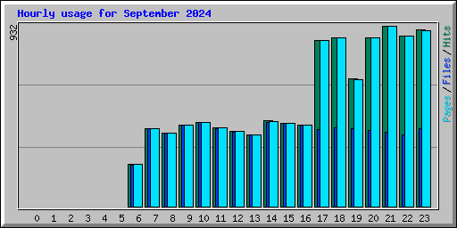 Hourly usage for September 2024