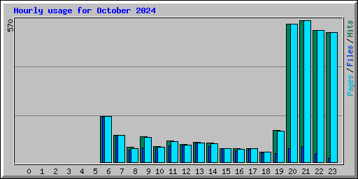 Hourly usage for October 2024