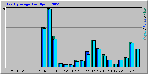 Hourly usage for April 2025