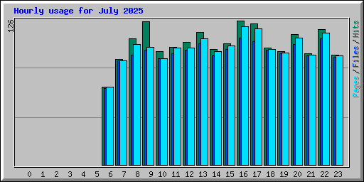 Hourly usage for July 2025