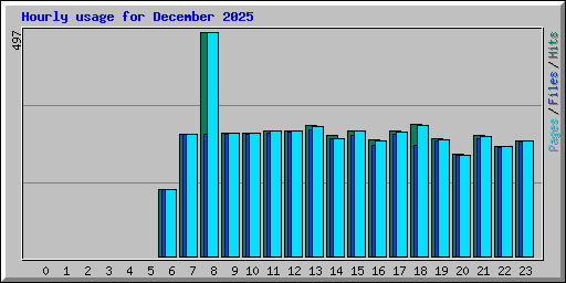 Hourly usage for December 2025